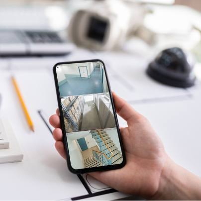 Burlington security camera feed on cell phone